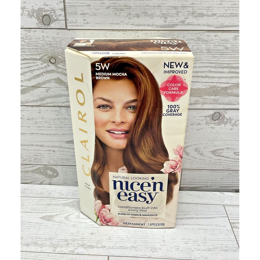 Clairol Nice 'N Easy Permanent Hair Color, 5W Medium Mocha Brown